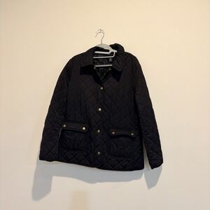 Tommy Hilfiger Women's Black Quilted Puffer Jacket Size XL